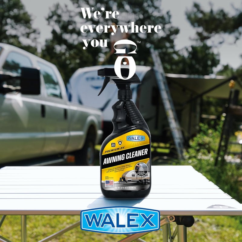 WALEX RV Awning Cleaner - Safe for Vinyl & Fabric, Dissolves Tough Stains, Mold, Mildew, Dirt, Bird Droppings & More; Extends Awning Lifespan for RVs, Campers, Trailers & Motorhomes, 64 oz - Image 3